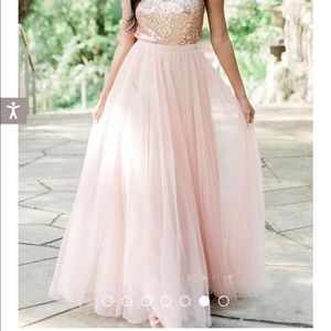 Revelry bridesmaid skylar tulle skirt-blush